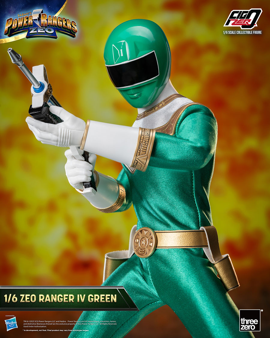 Power Rangers Zeo FigZero Zeo Ranger IV Green Ranger 1/6 Scale Action Figure