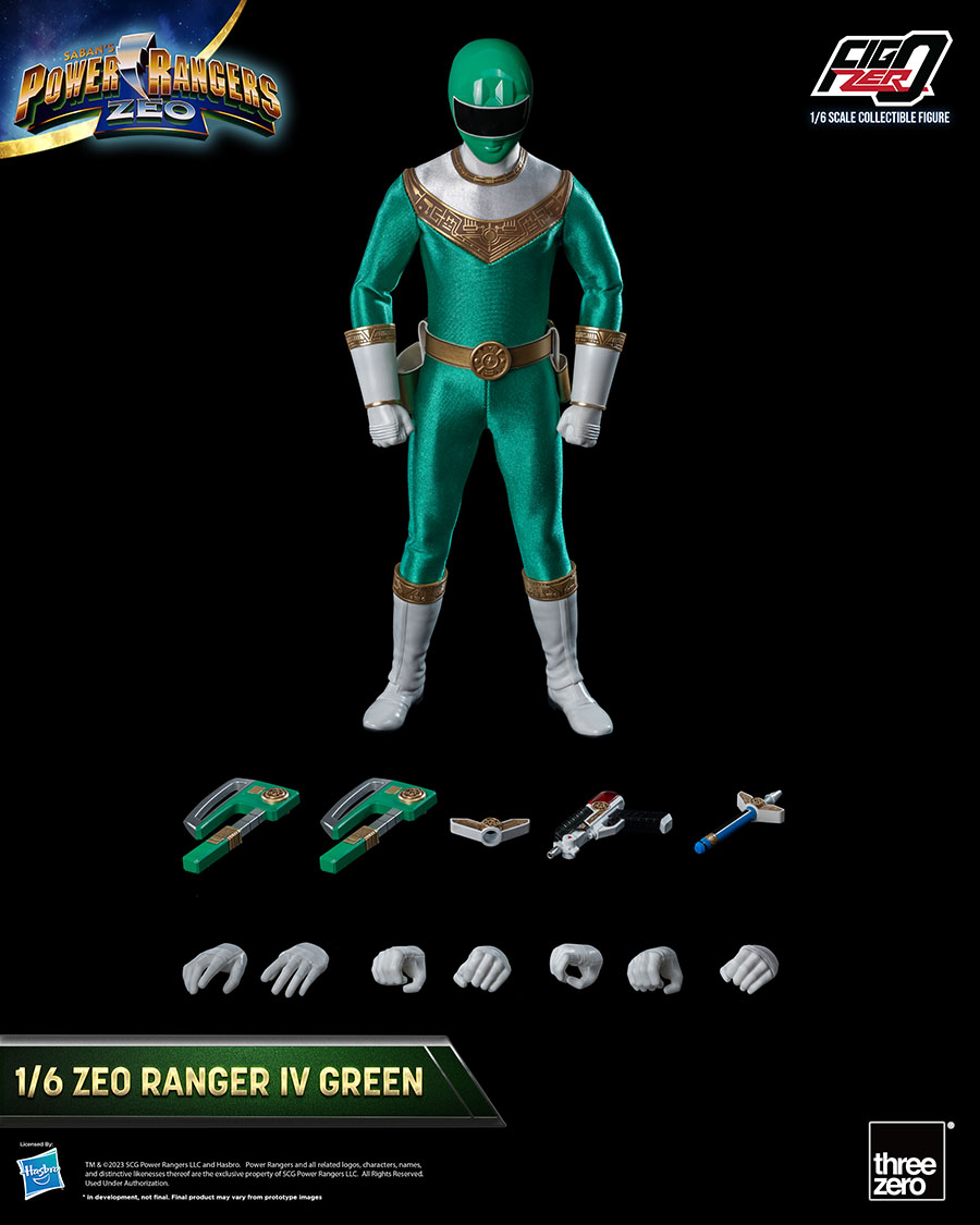 Power Rangers Zeo FigZero Zeo Ranger IV Green Ranger 1/6 Scale Action Figure