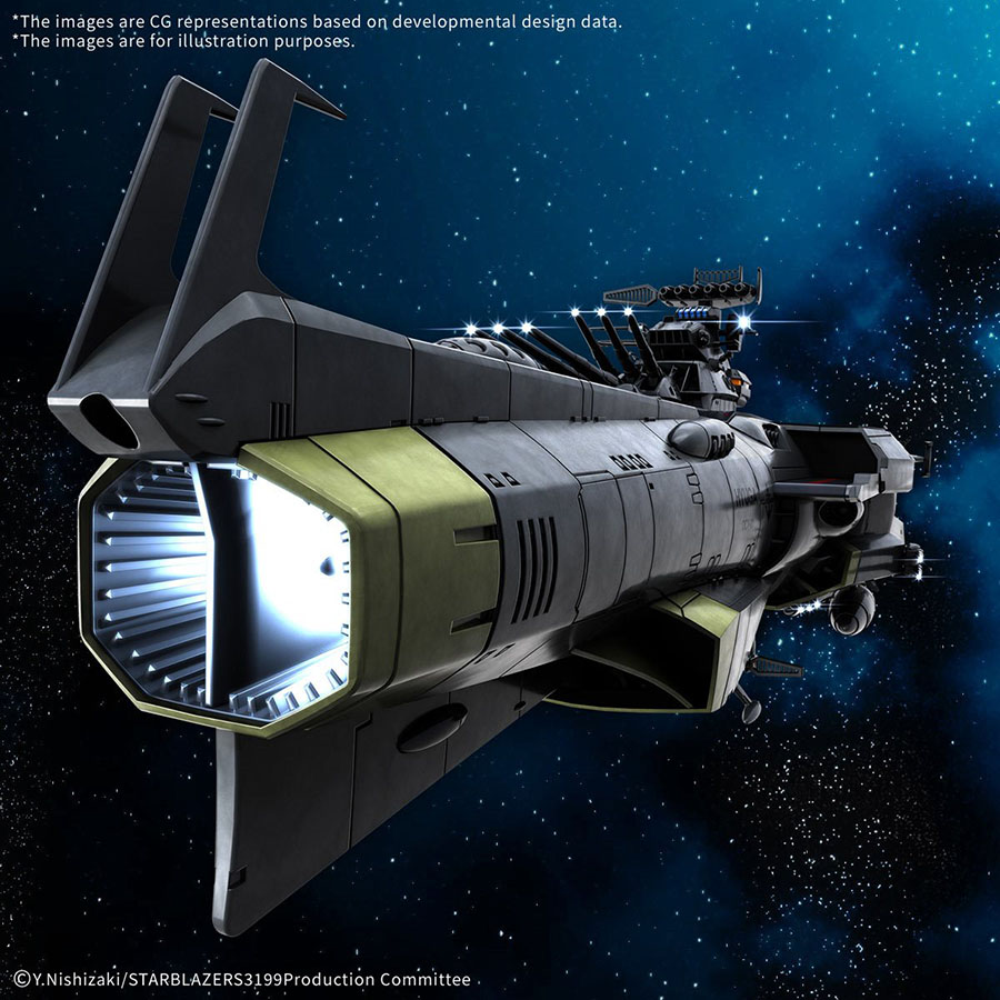 Star Blazers 3199 1/1000 Kit - EFCF Hyuga Class Battlecarrier DCV-01 Hyuga