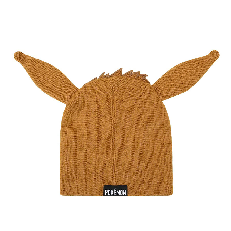 Pokemon Eevee Big Face Brown Cuffless Beanie