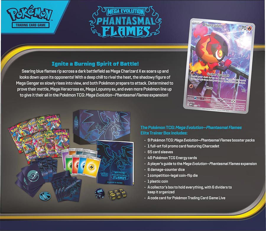 Pokemon Mega Evolution Phantasmal Flames Elite Trainer Box