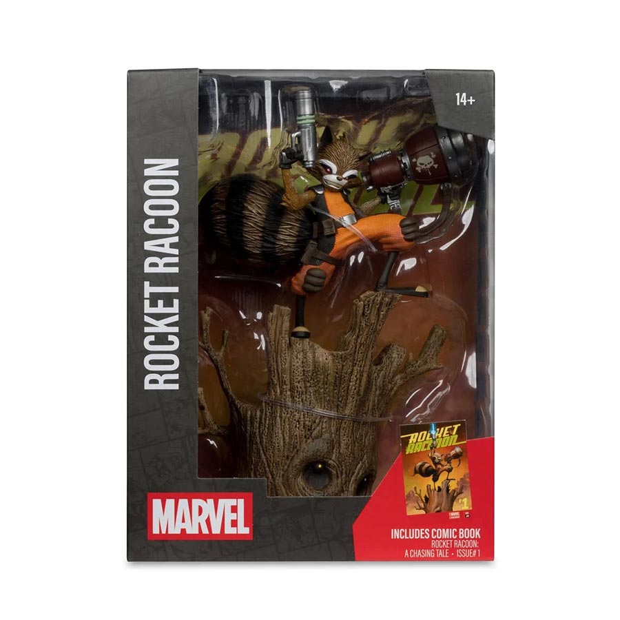 McFarlane Marvel Wave 7 Rocket Racoon A Chasing Tale 1 Rocket Raccoon 1/6 Scale Figurine