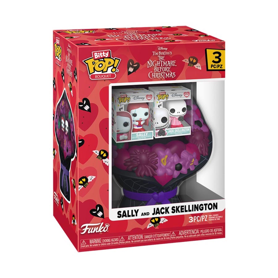 Bitty POP Bouquet The Nightmare Before Christmas Valentines Jack Skellington & Sally Vinyl Figure