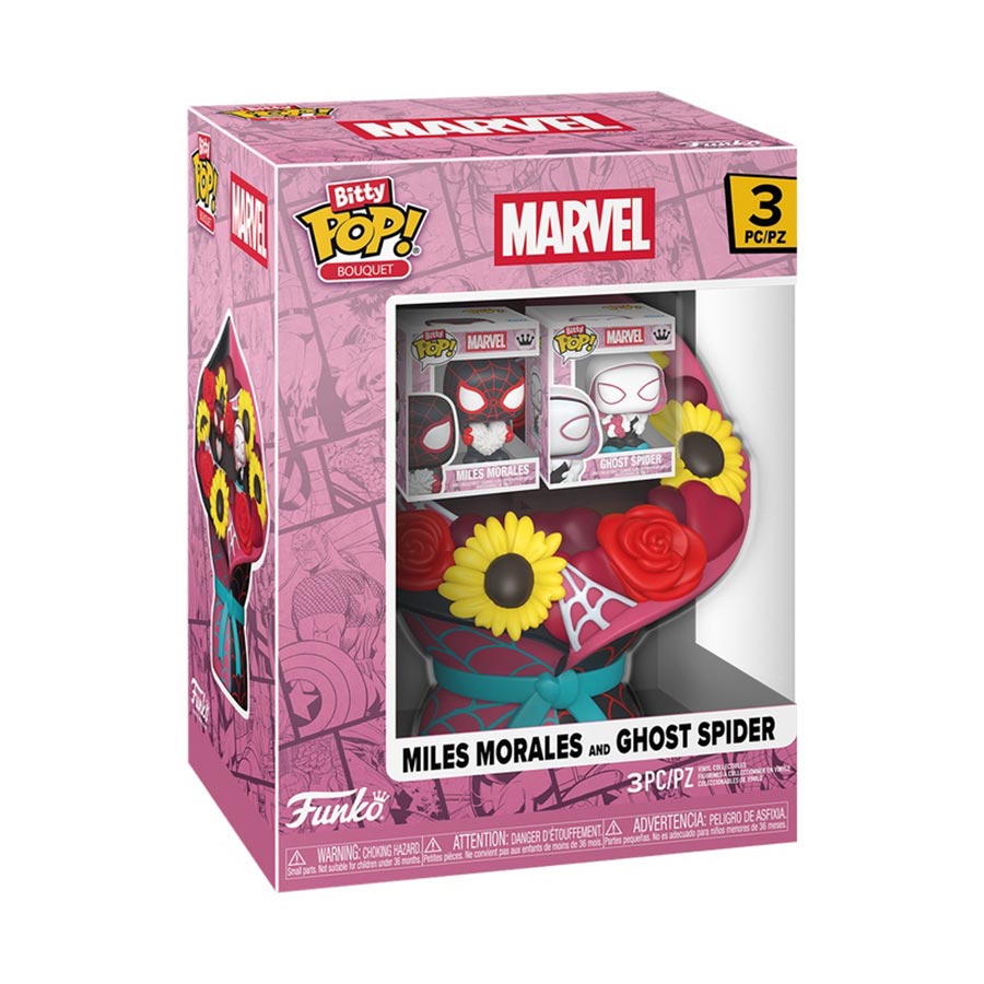 Bitty POP Bouquet Spider-Man Valentines Miles Morales & Ghost Spider Vinyl Figure