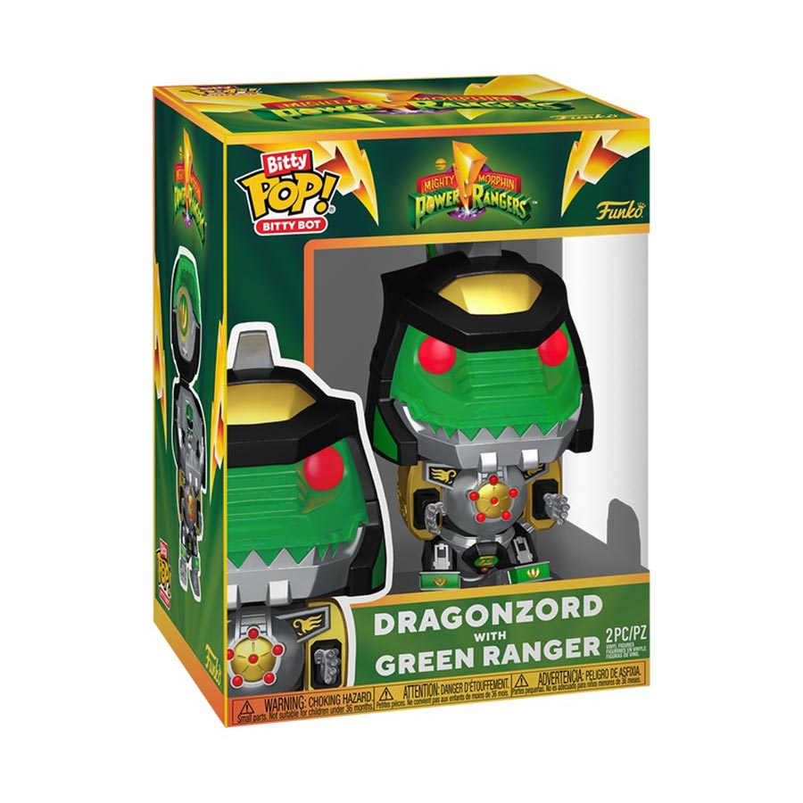 Bitty Bots Power Ranger Dragon Zord With Green Ranger Vinyl Figure