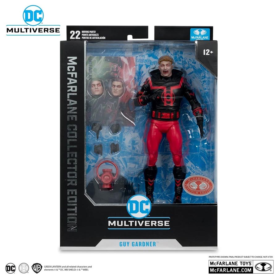 DC McFarlane Collector Editon Wave 11 Guy Gardner Red Lantern Red Platinum Edition 7-Inch Action Figure