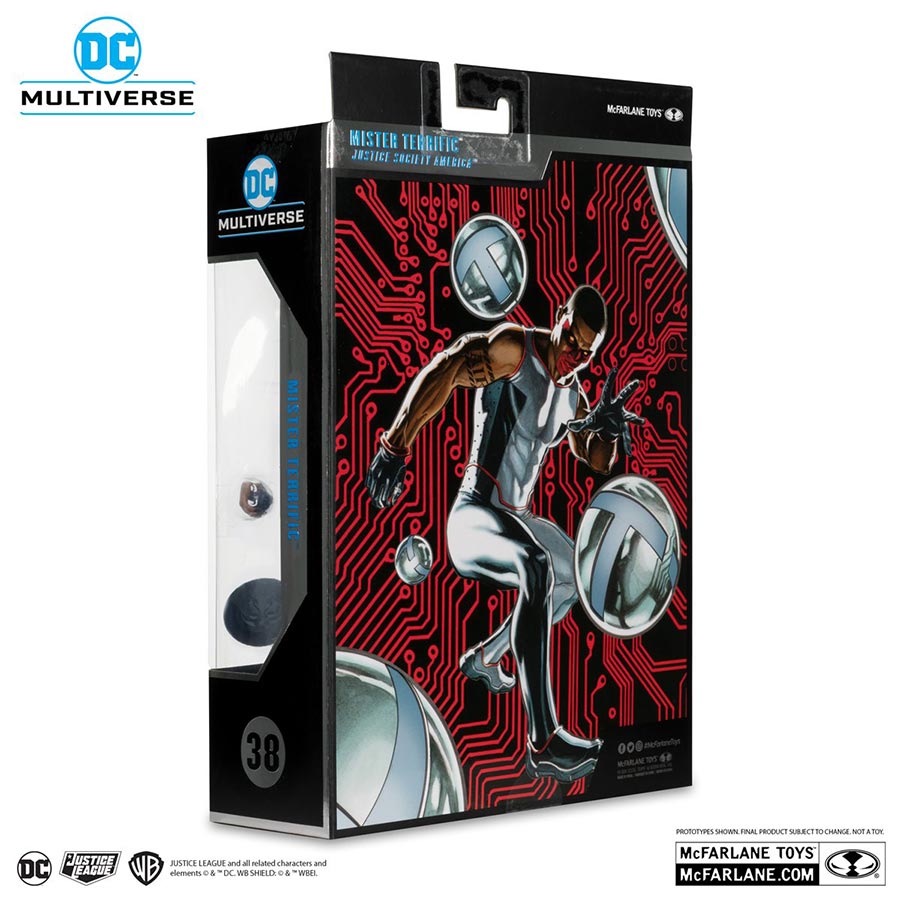 DC McFarlane Collector Editon Wave 11 Mr Terrific Justice Society Of America Red Platinum Edition 7-Inch Action Figure