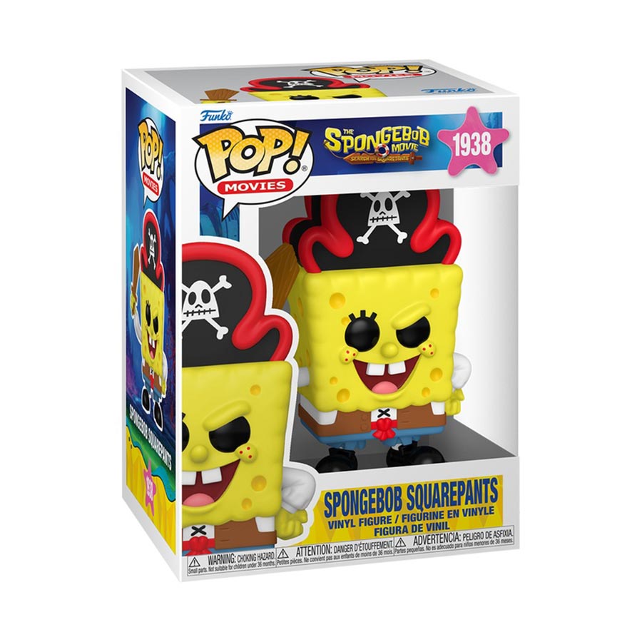POP Movies The SpongeBob Movie Search For SquarePants SpongeBob SquarePants Pirate Vinyl Figure