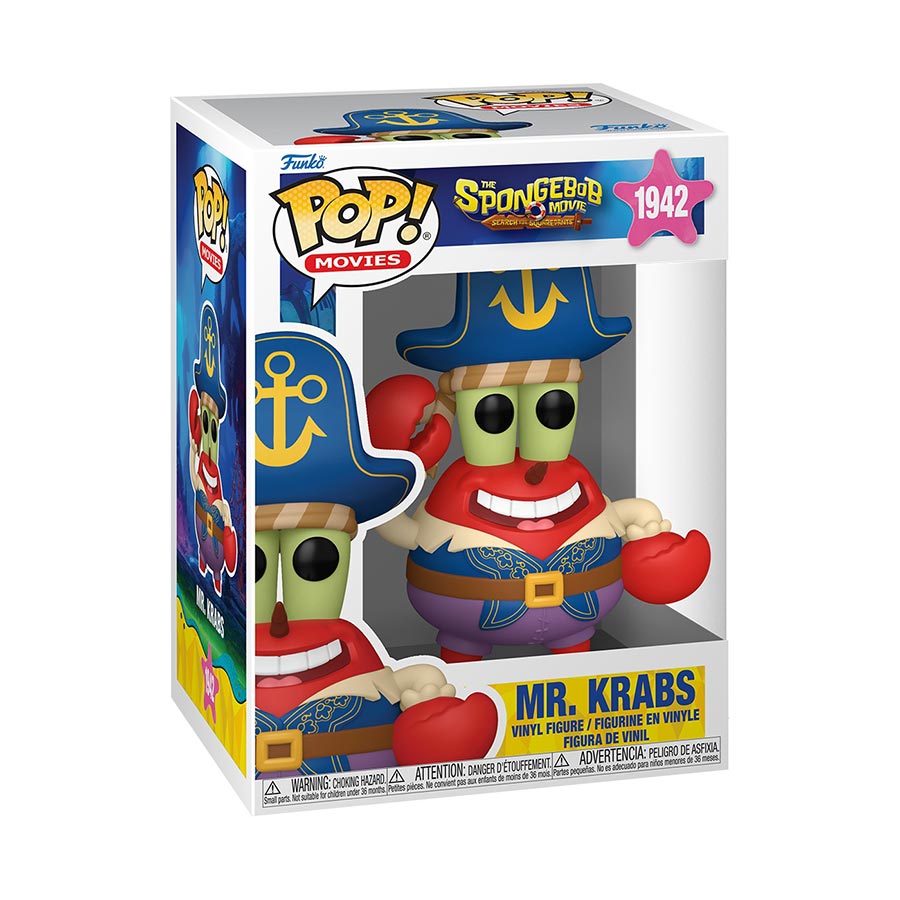 POP Movies The SpongeBob Movie Search For SquarePants Mr Krabs Pirate Vinyl Figure