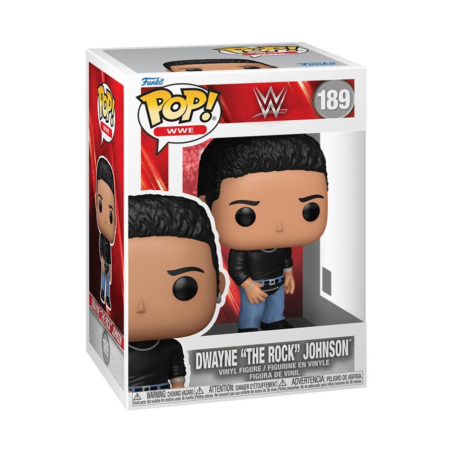 POP WWE Dwayne The Rock Johnson With Fanny Pack Vinyl Figure