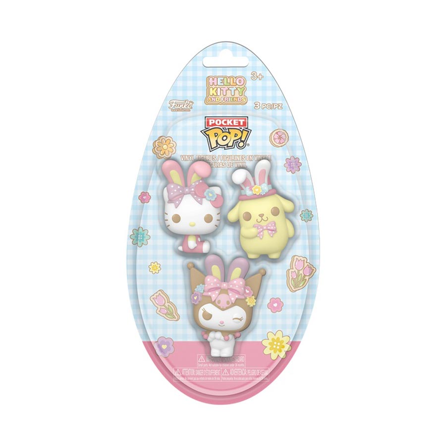 Pocket POP Egg Hello Kitty And Friends With Bunny Ears 3-Pack Vinyl Figure