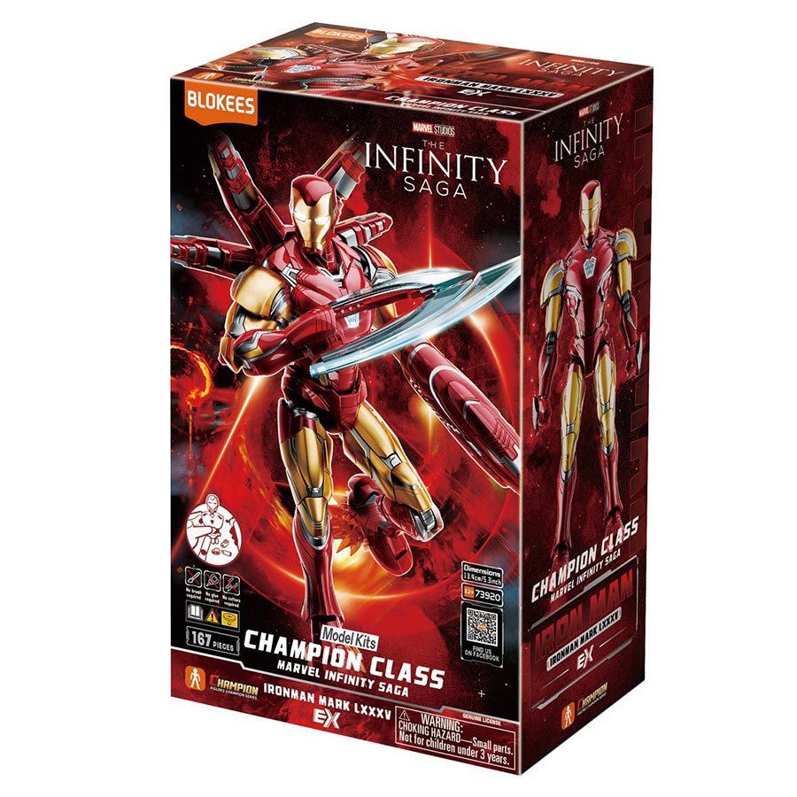Blokees Marvel Infinity Saga Iron Man MK85 EX Champ Class Model Kit