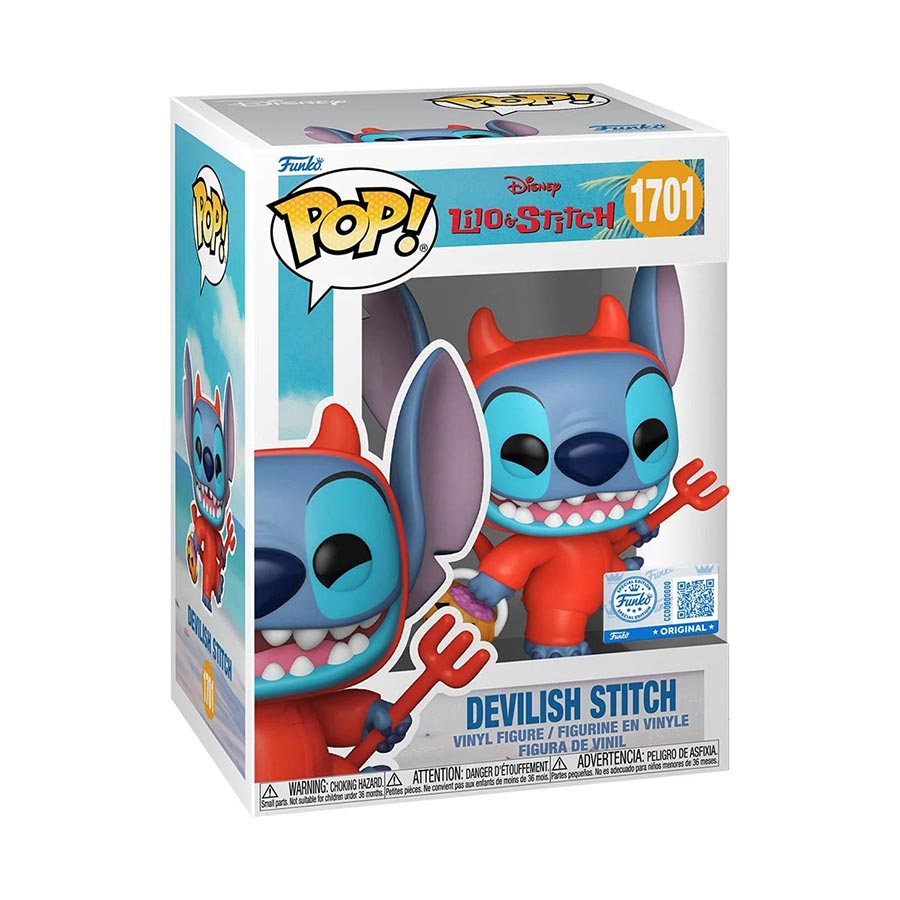 POP Lilo & Stitch Devilish Stitch Entertainment Earth Exclusive Vinyl Figure