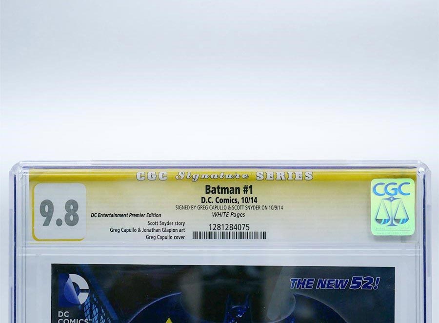 Batman Vol 2 #1 Cover L 1st Ptg Regular Greg Capullo Cover CGC Signature Series 9.8 Signed By Scott Snyder & Greg Capullo