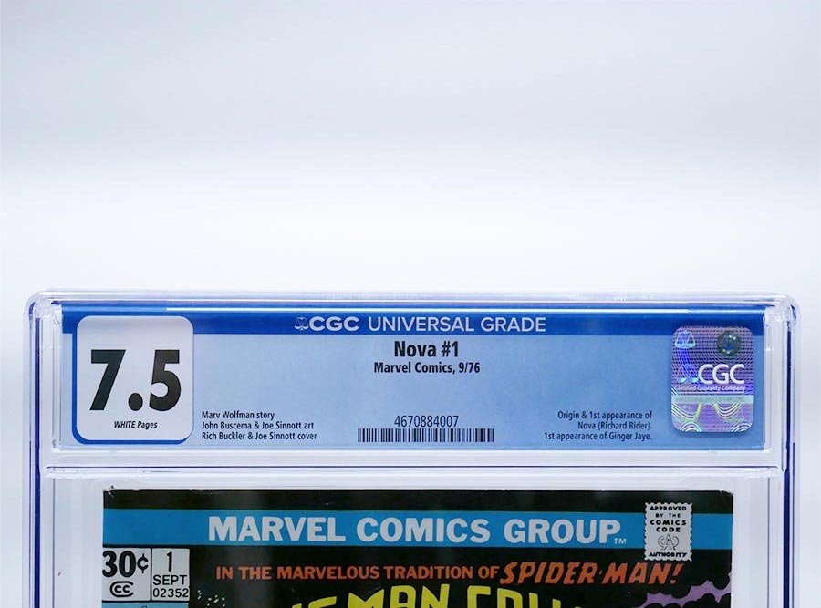 Nova #1 Cover F CGC 7.5