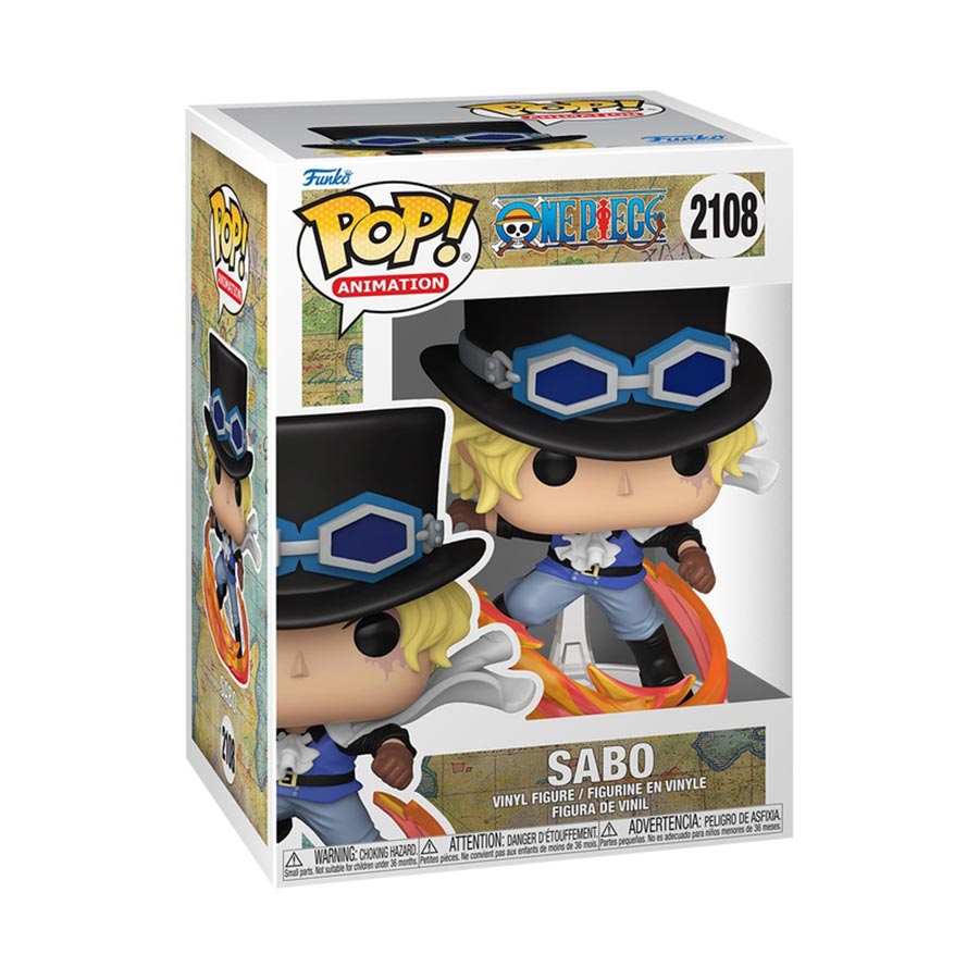 POP Animation One Piece Sabo With Pipe Vinyl Figure