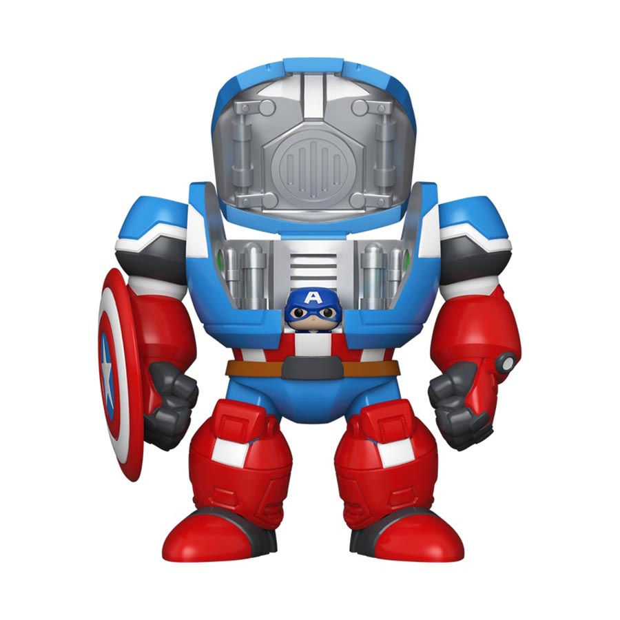 Bitty Bots Marvel What If Captain America Mech With Captain America Vinyl Figure
