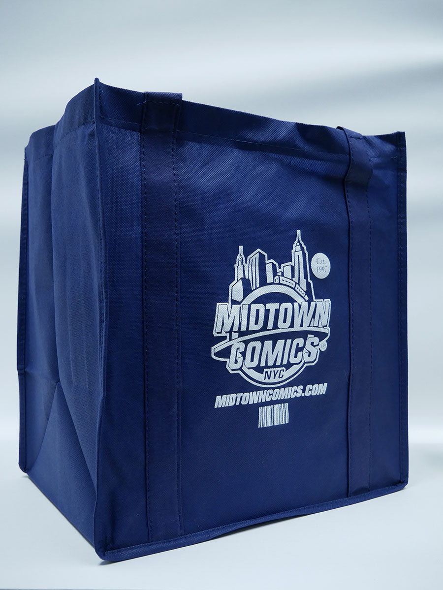 Midtown Comics Logo Navy Recycled Shopper Tote