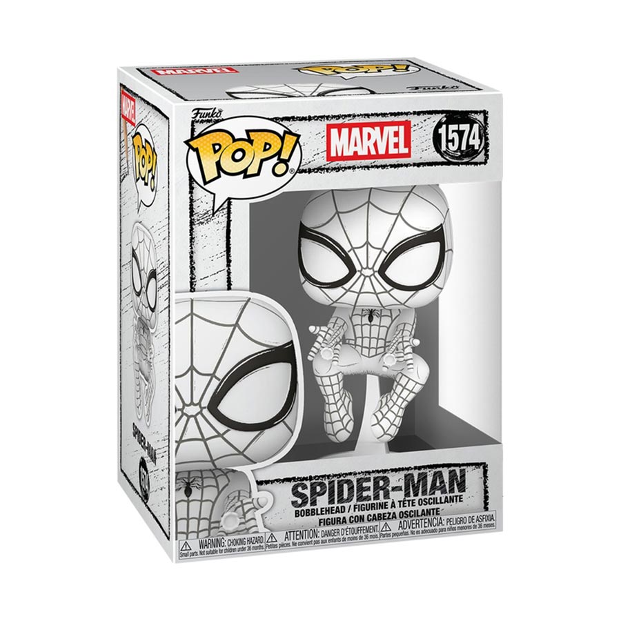 POP Marvel Spider-Man Sketched Deco Vinyl Bobble Head