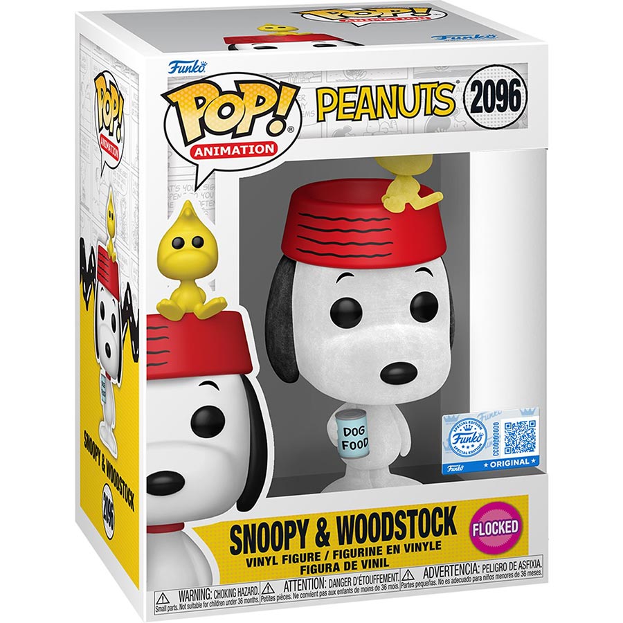 POP Peanuts Snoopy & Woodstock Flocked Entertainment Earth Exclusive Vinyl Figure