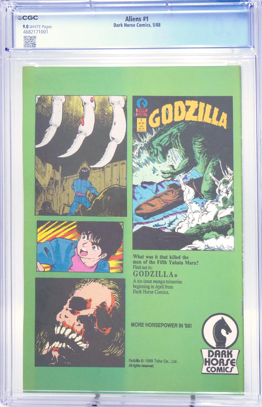 Aliens #1 Cover G 1st Ptg CGC 9.0