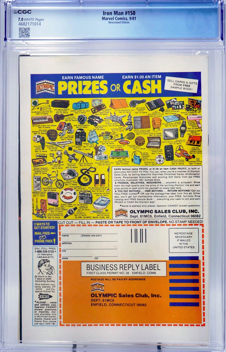 Iron Man #150 Cover B Newsstand Edition CGC 7.0