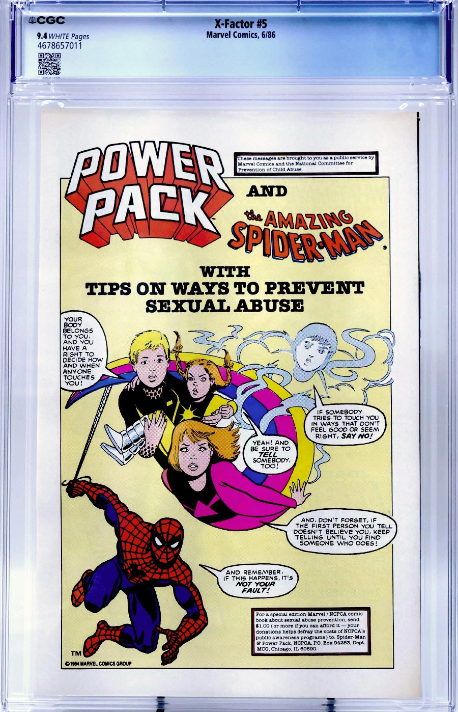 X-Factor #5 Cover C CGC 9.4