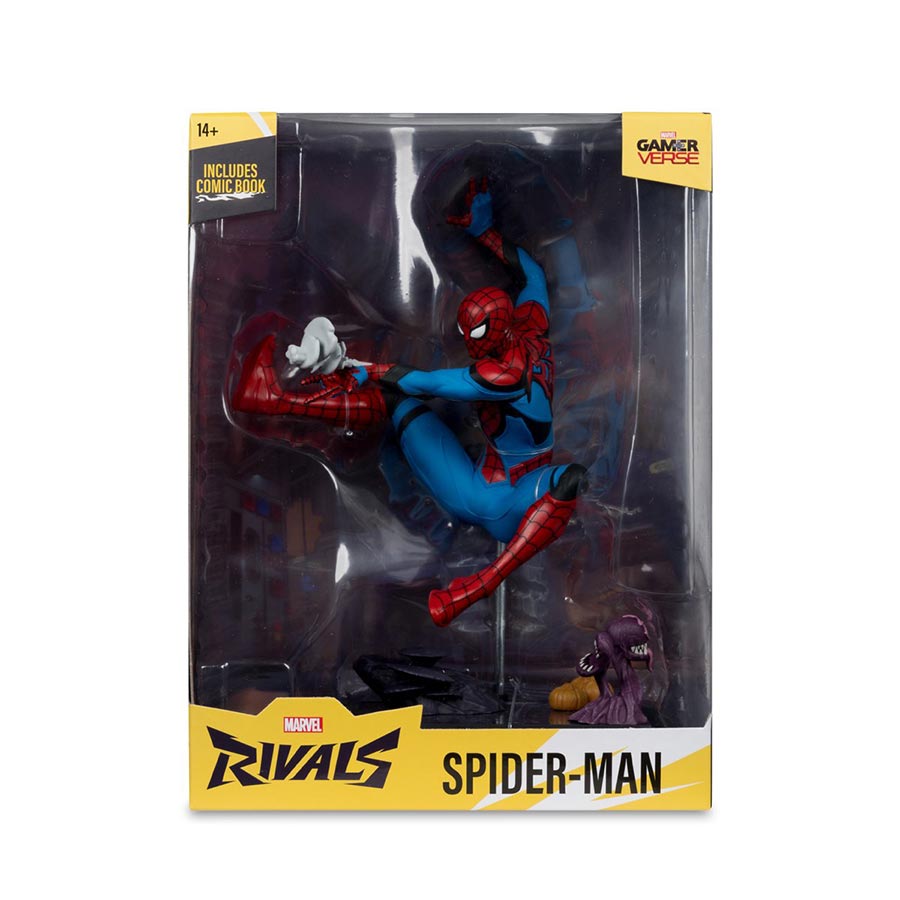 McFarlane Marvel Rivals Wave 2 Spider-Man With Scene And Comic 1/6 Scale Figurine