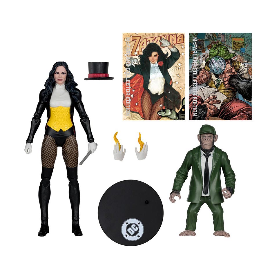 DC McFarlane Collector Editon Wave 13 Zatanna With Detective Chimp 7-Inch Action Figure