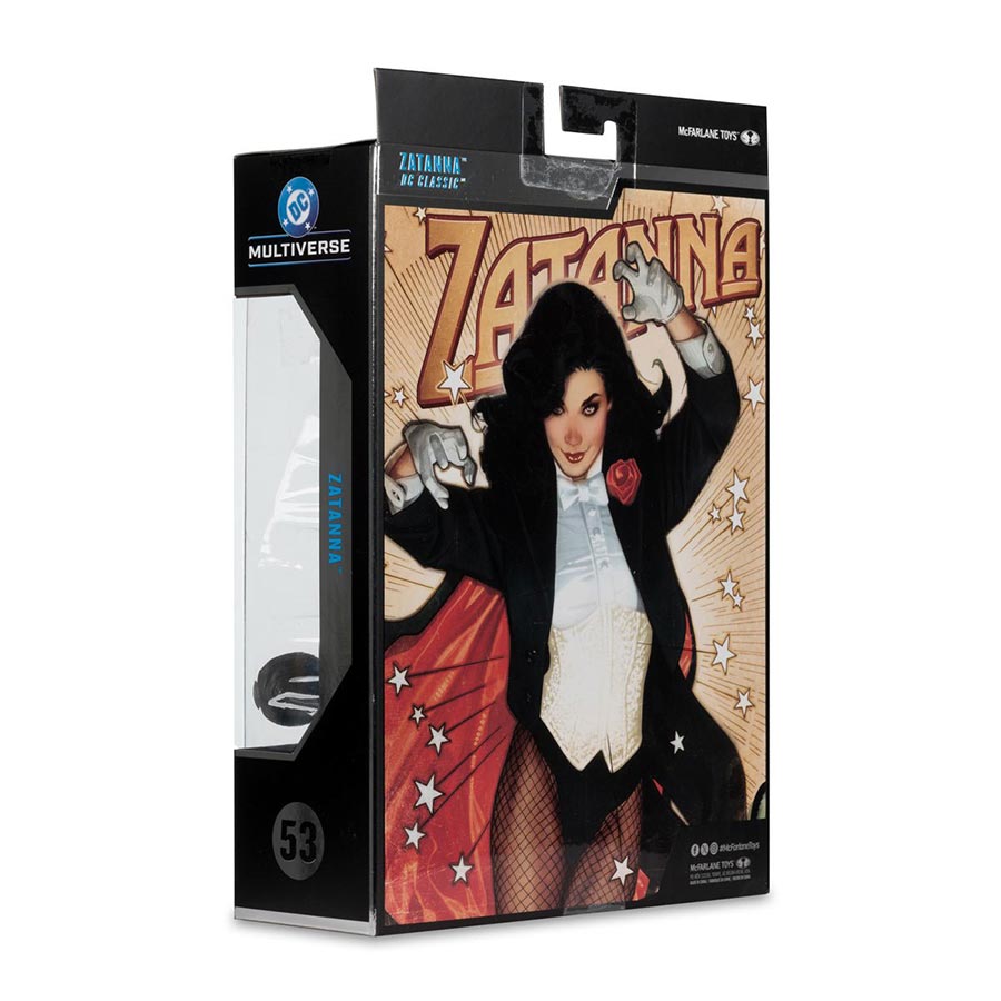 DC McFarlane Collector Editon Wave 13 Zatanna With Detective Chimp Platinum Edition 7-Inch Action Figure