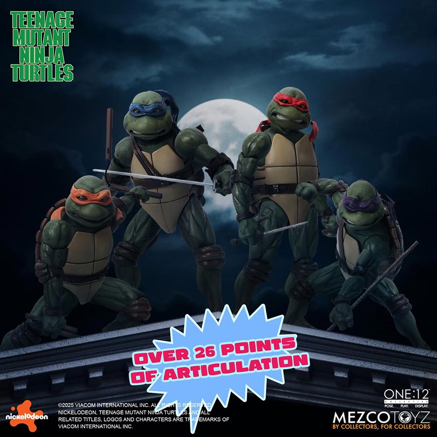 One-12 Collective Teenage Mutant Ninja Turtles 1990 Movie Turtles 4-Pack Action Figure Set