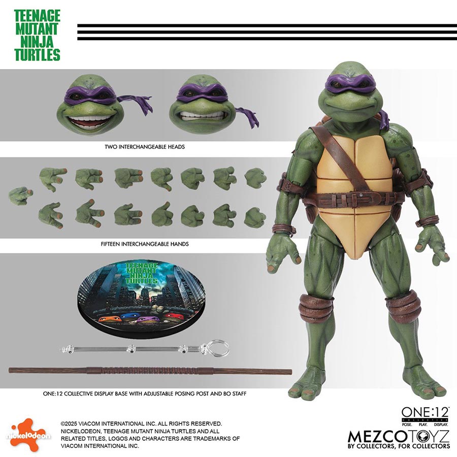 One-12 Collective Teenage Mutant Ninja Turtles 1990 Movie Turtles 4-Pack Action Figure Set