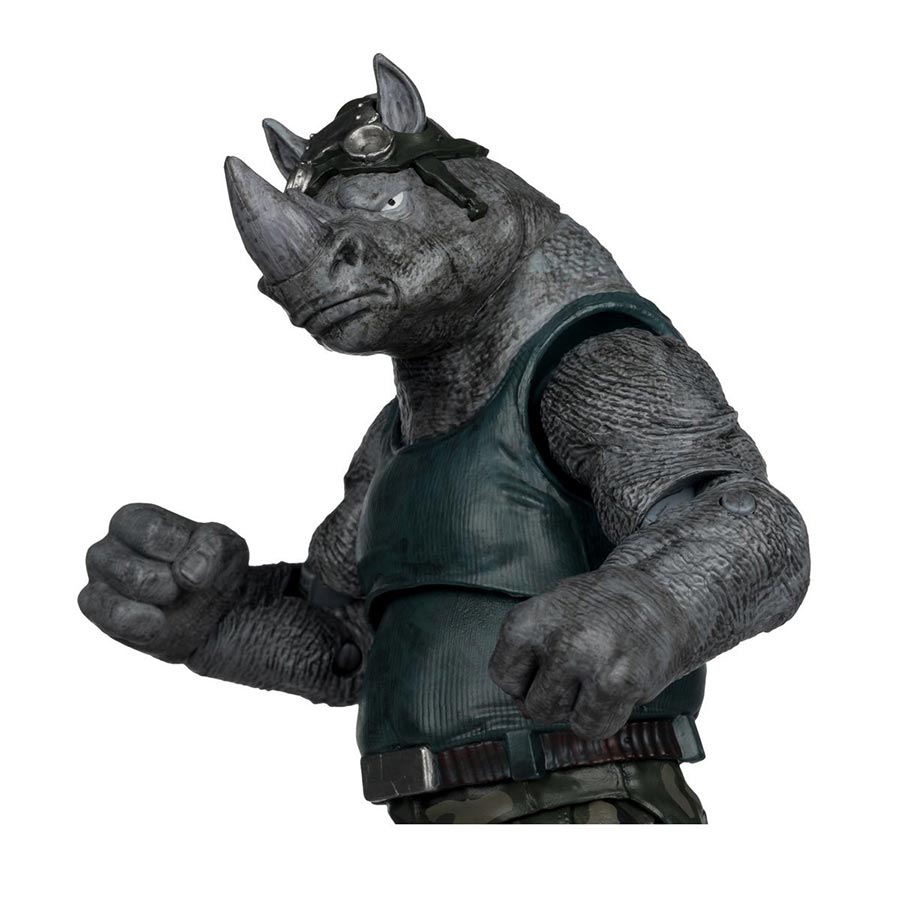 Teenage Mutant Ninja Turtles Page Punchers Wave 2 Rocksteady 5-Inch Scale Action Figure With Comic