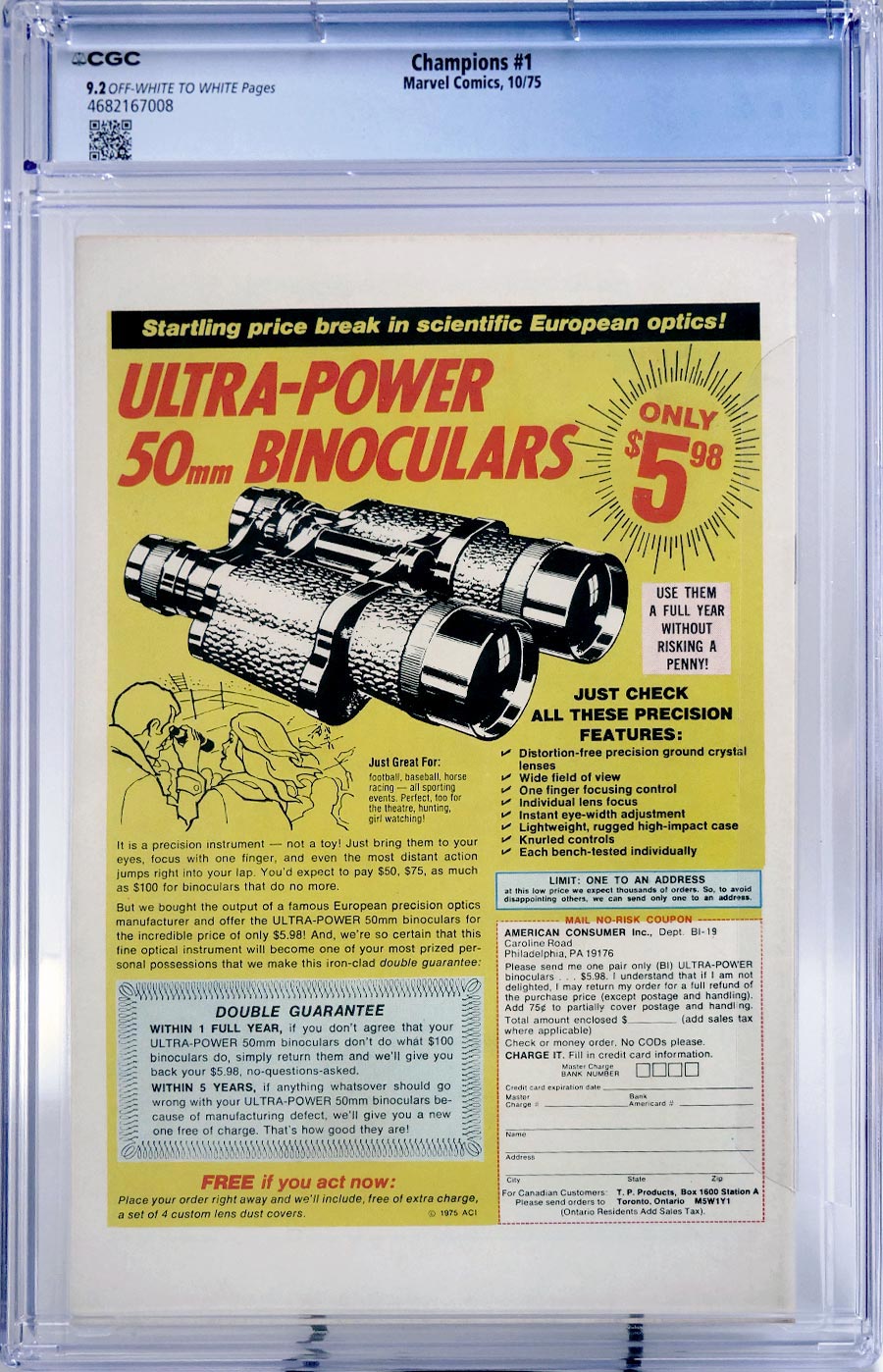 Champions (Marvel) #1 Cover B CGC 9.2