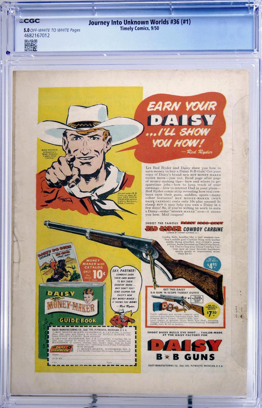 Journey Into Unknown Worlds (Atlas) #36 Cover B CGC 5.0