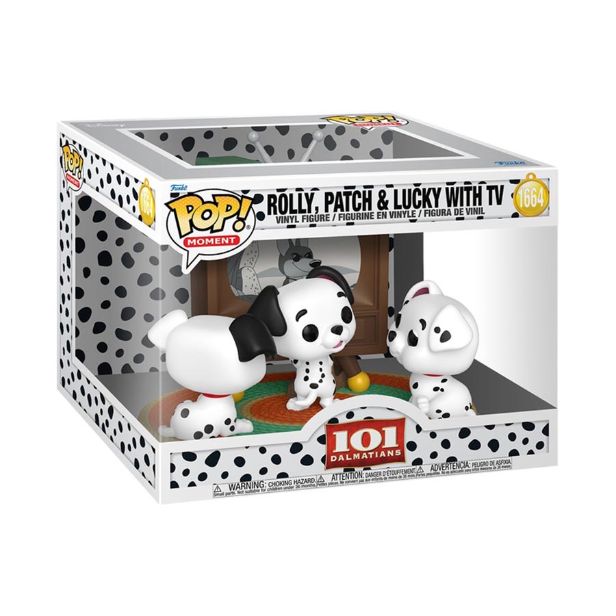 POP Moments 101 Dalmatians Rolly Patch & Lucky With TV Vinyl Figure