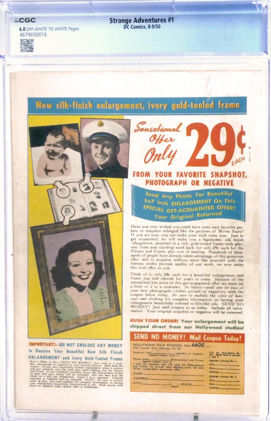 Strange Adventures #1 Cover B CGC 6.0