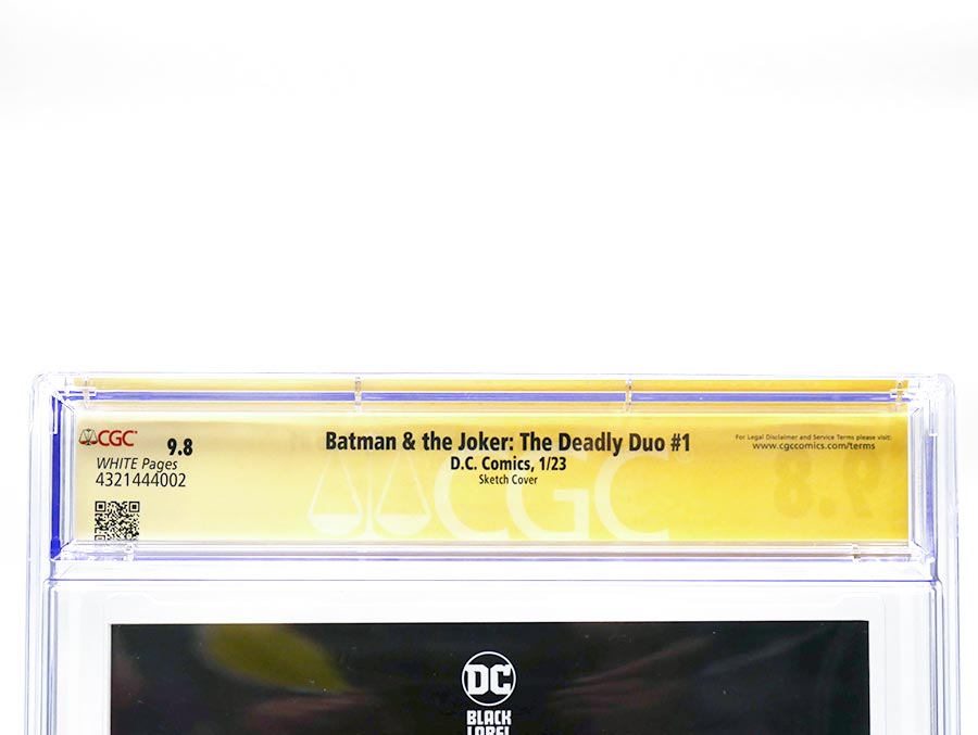 Batman & The Joker The Deadly Duo #1 Cover N Incentive Marc Silvestri Cover CGC Signature Series 9.8 Signed By Marc Silvestri