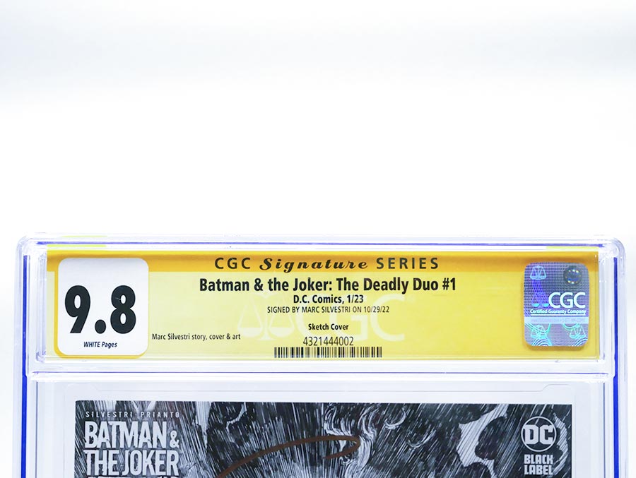 Batman & The Joker The Deadly Duo #1 Cover N Incentive Marc Silvestri Cover CGC Signature Series 9.8 Signed By Marc Silvestri