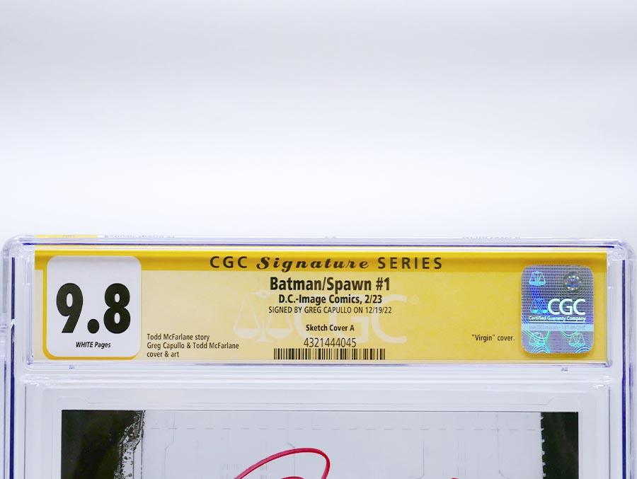 Batman Spawn #1 (One Shot) Cover Z-H Incentive Greg Capullo Signed Variant Cover CGC Signature Series 9.8 Signed By Greg Capullo