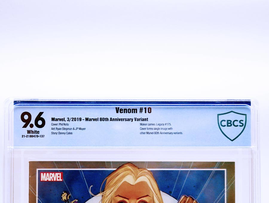 Venom Vol 4 #10 Cover E Variant Phil Noto Marvel 80th Anniversary Cover CBCS 9.6