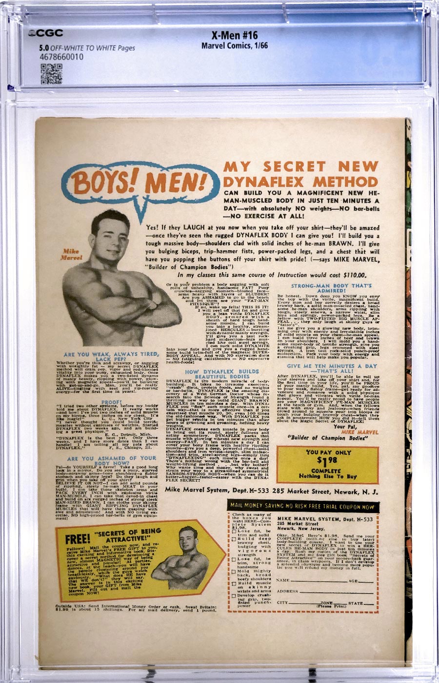 X-Men Vol 1 #16 Cover C CGC 5.0