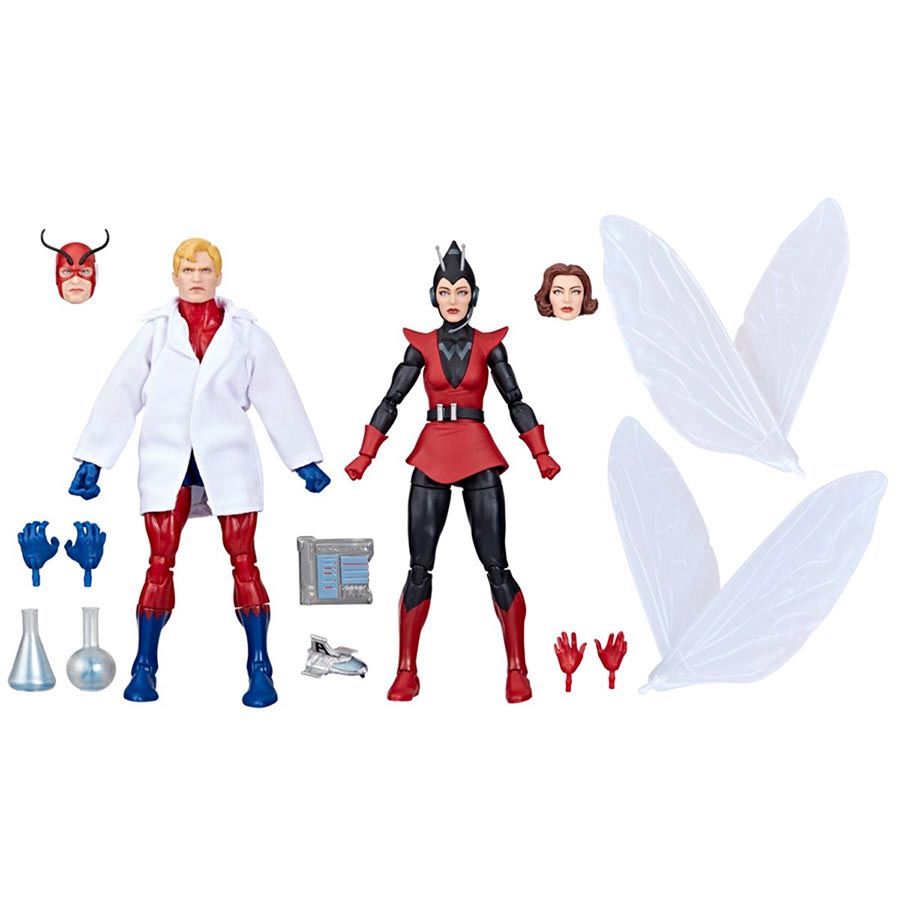 Marvel Legends Avengers Hank Pym Giant-Man And Janet Van Dyne Wasp 6-Inch 2-Pack Action Figure