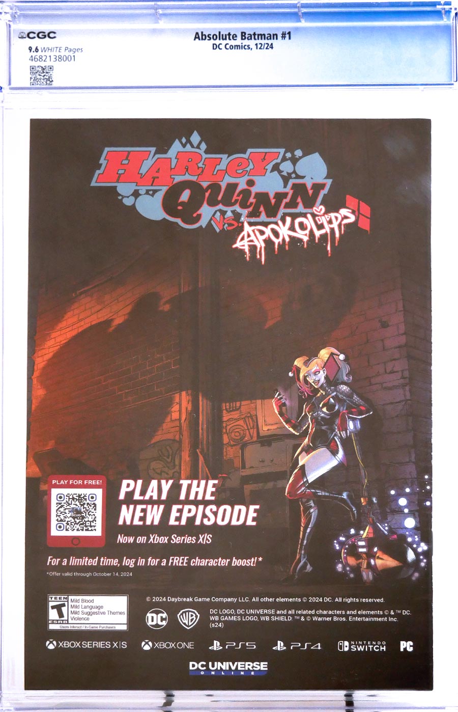 Absolute Batman #1 Cover Z-V Regular Nick Dragotta Cover CGC 9.6 (DC All In)