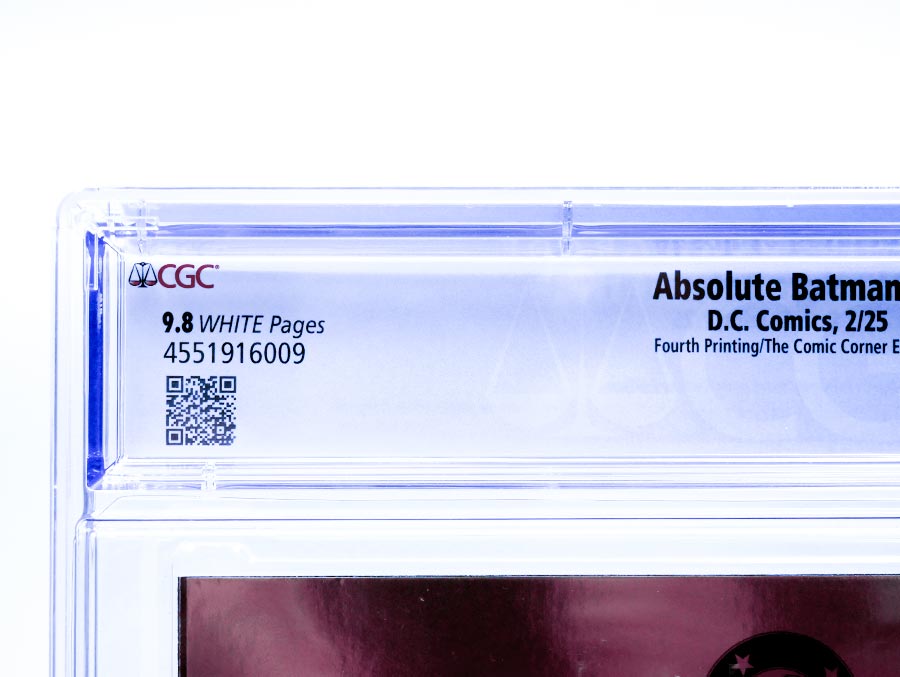 Absolute Batman #1 Cover Z-W 4th Ptg Javier Fernandez Variant CGC 9.8