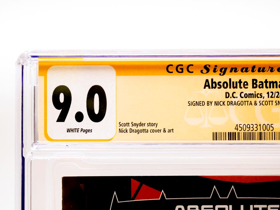 Absolute Batman #1 Cover Z-X Regular Nick Dragotta Cover CGC Signature Series 9.0 Signed By Scott Snyder & Nick Dragotta (DC All In)