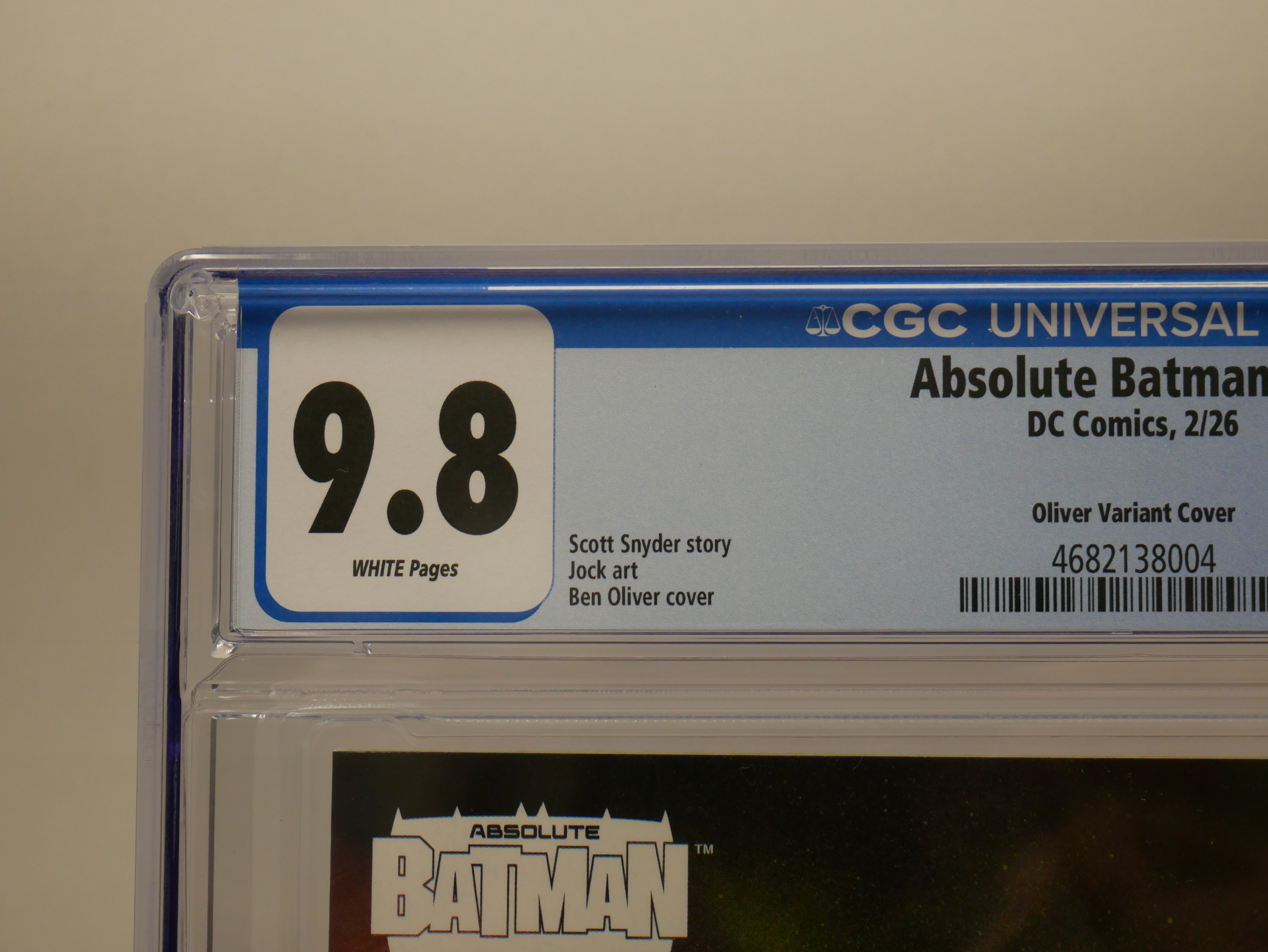 Absolute Batman #15 Cover S Variant Ben Oliver Card Stock Cover CGC 9.8 (DC All In)