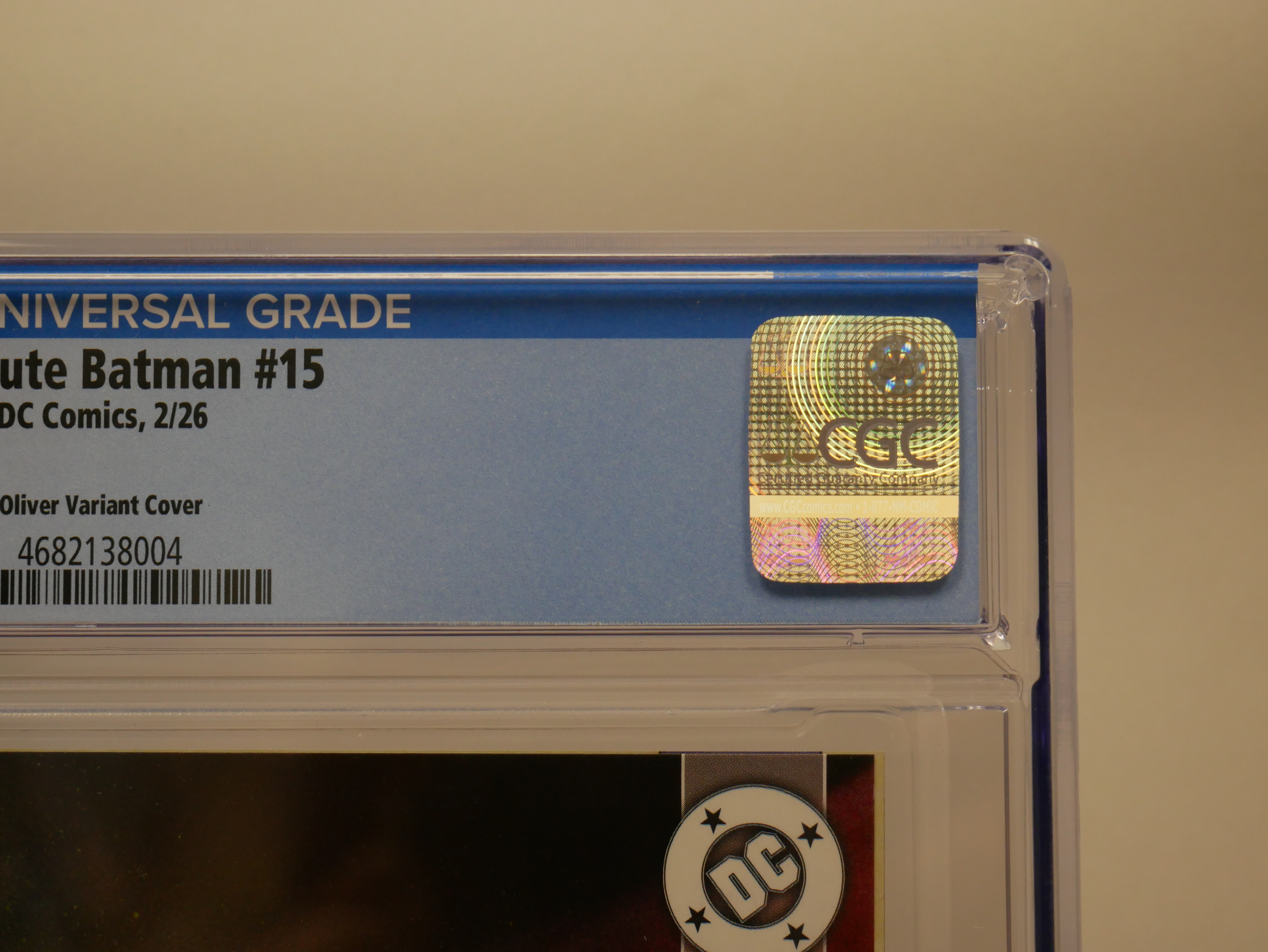 Absolute Batman #15 Cover S Variant Ben Oliver Card Stock Cover CGC 9.8 (DC All In)