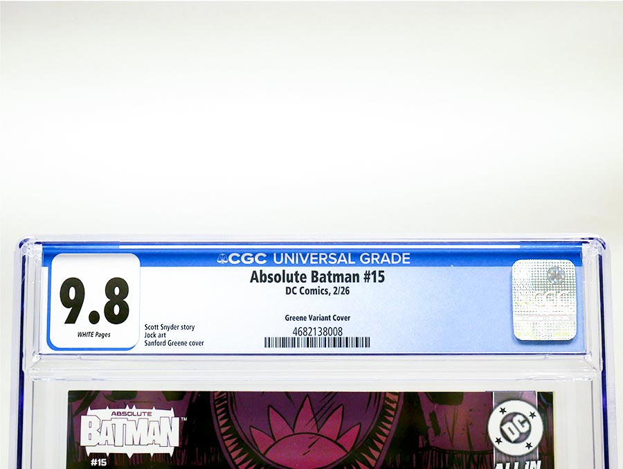 Absolute Batman #15 Cover U Incentive Sanford Greene Card Stock Variant Cover CGC 9.8 (DC All In)