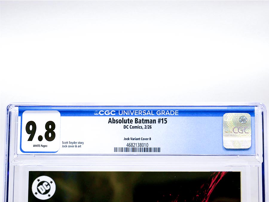 Absolute Batman #15 Cover V Incentive Jock Virgin Card Stock Variant Cover CGC 9.8 (DC All In)
